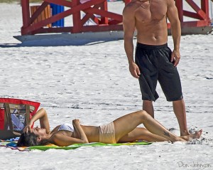 good looking people on the beach
