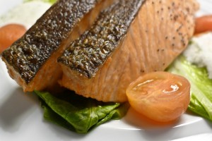 image of salmon and tomato