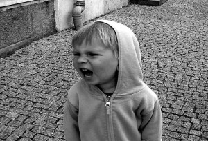 image of kid screaming