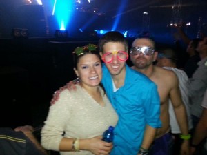 image of my friends and I at a trance show