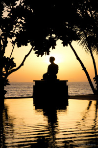 image of meditating man